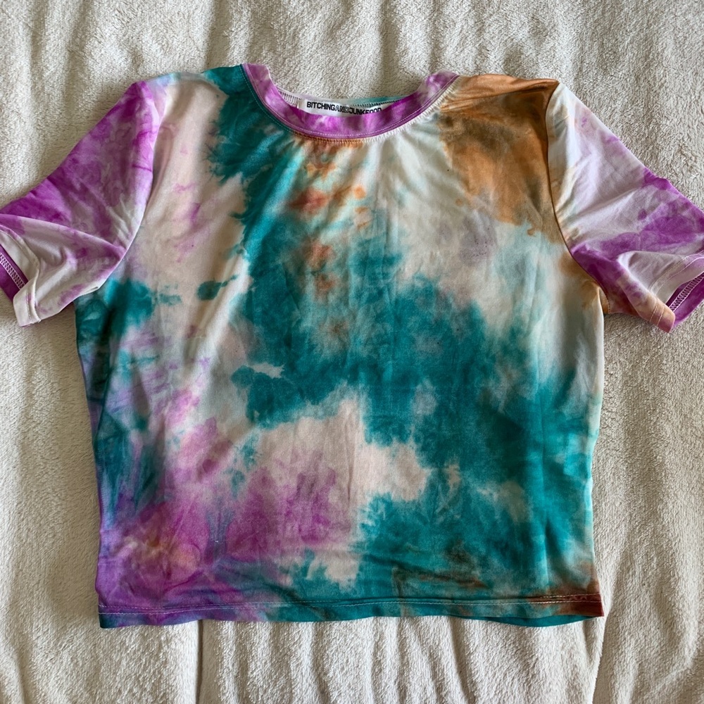 sheer tie dye top